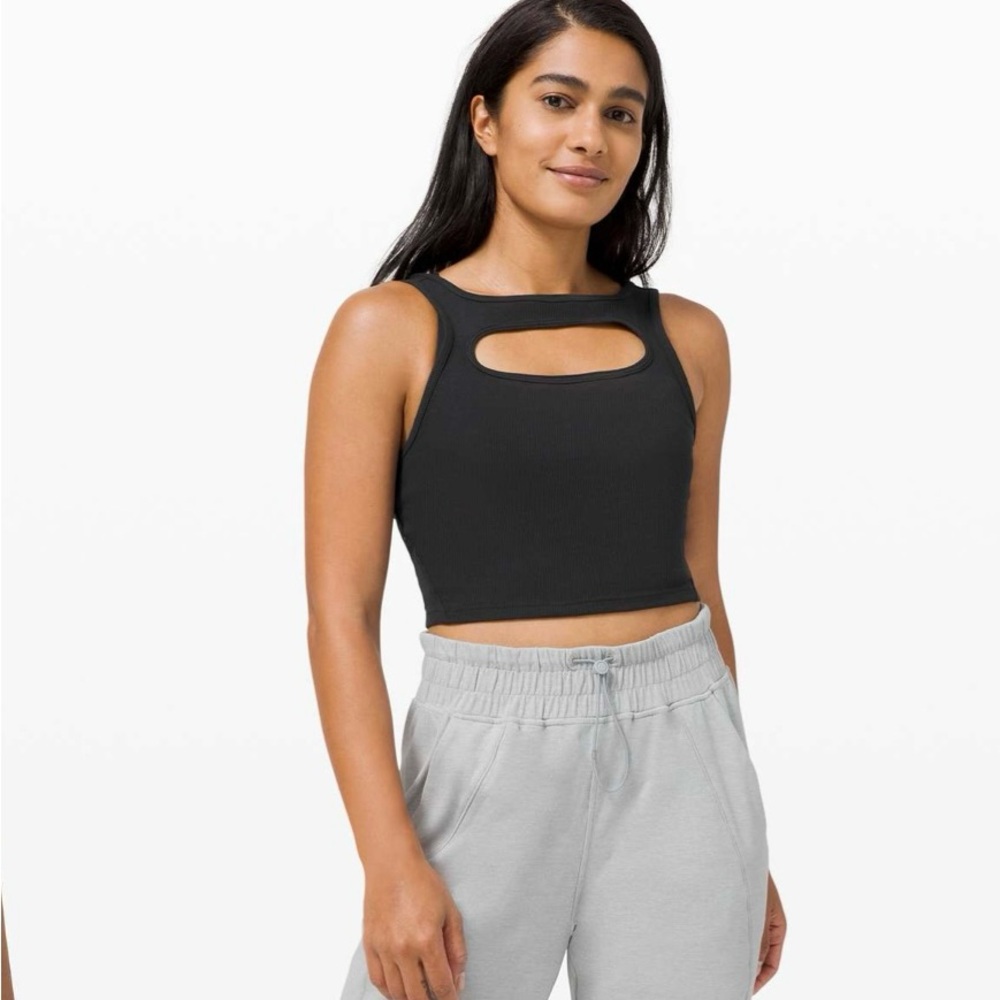 Lululemon Black Cutout Tank Top